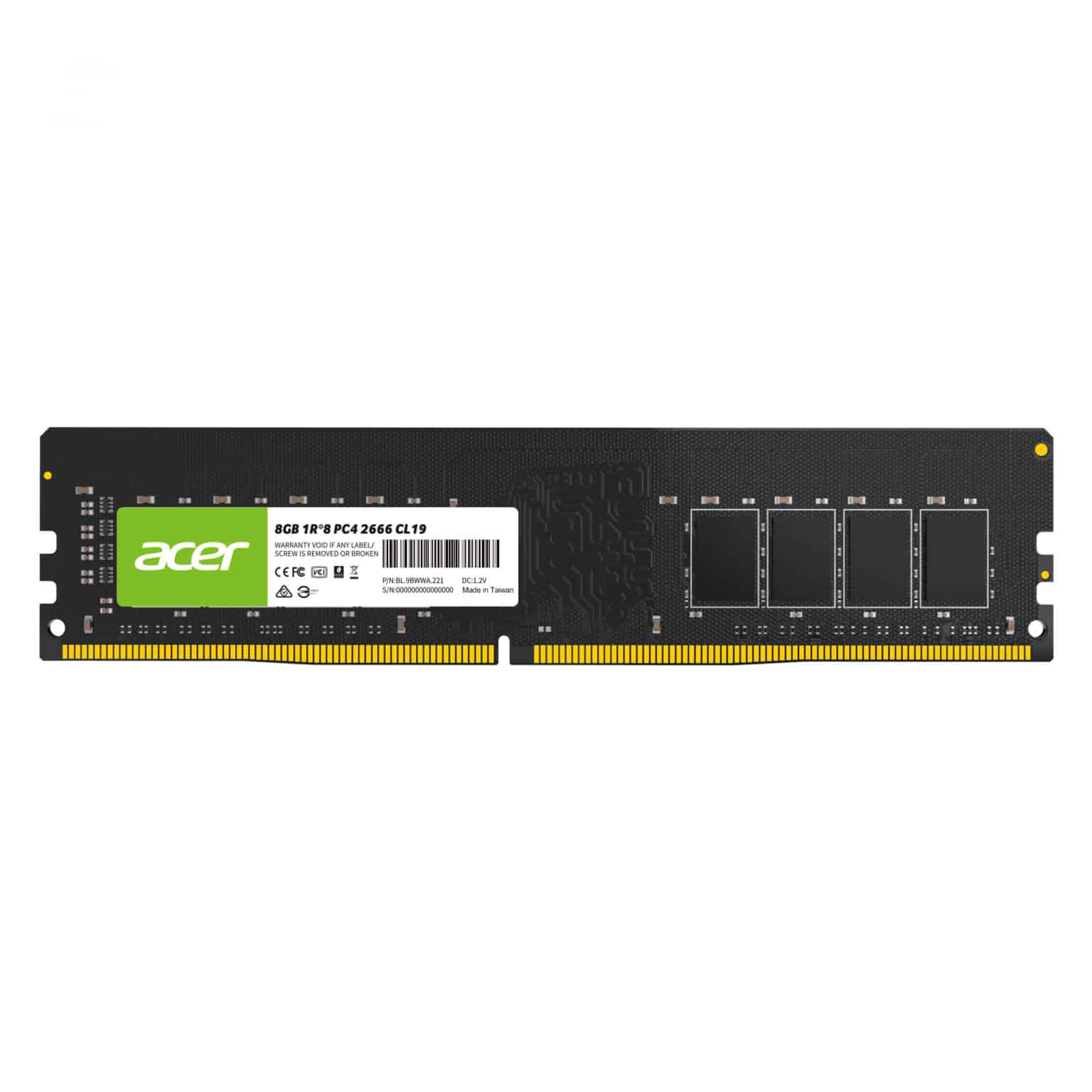 Acer 16GB RAM DDR4 (1x16GB) Desktop Ram 3200MHz SODIMM PC4-2500 CL22 Memory 1.2v - BL.9BWWA.214