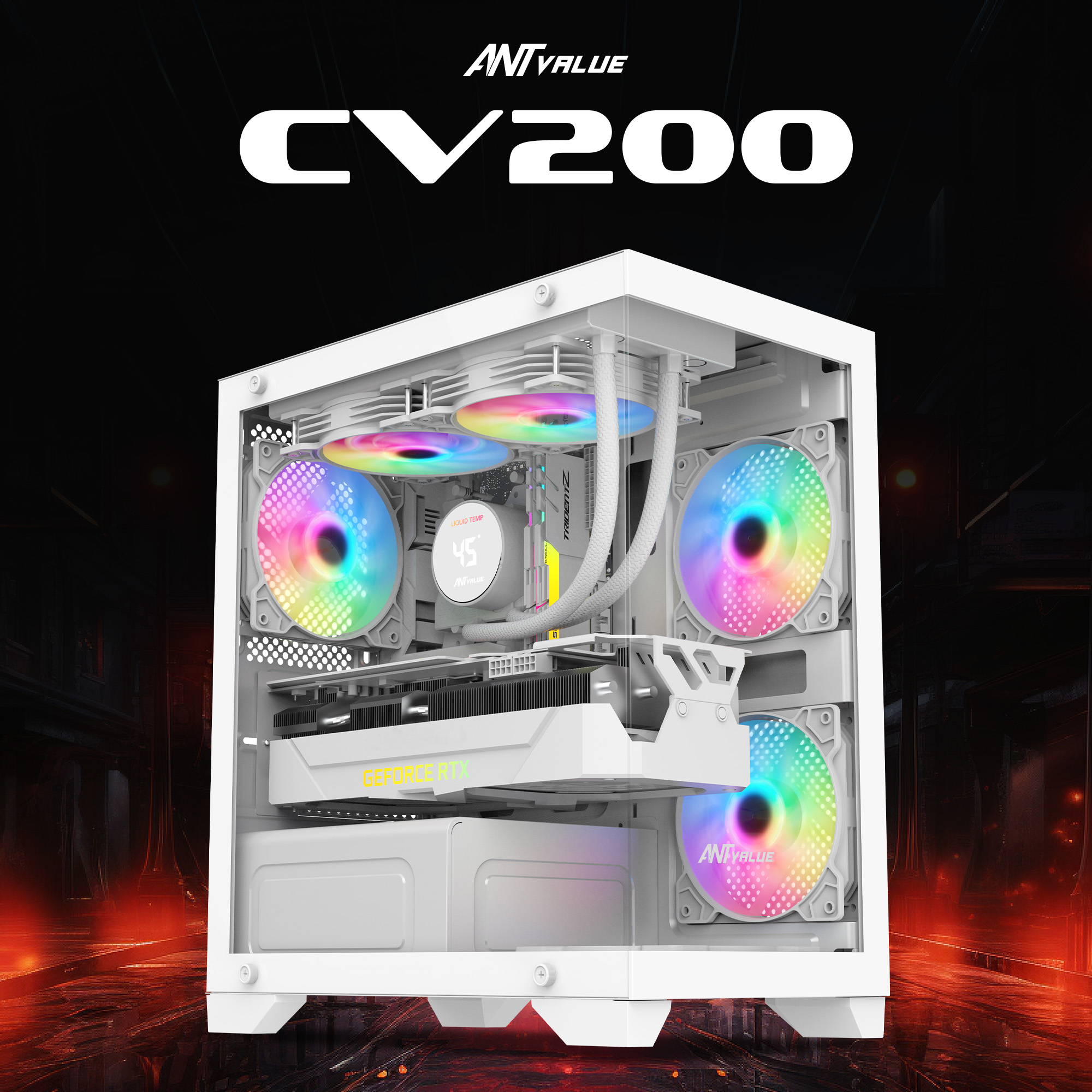ANT ESPORTS CV200 WHITE CABINET
