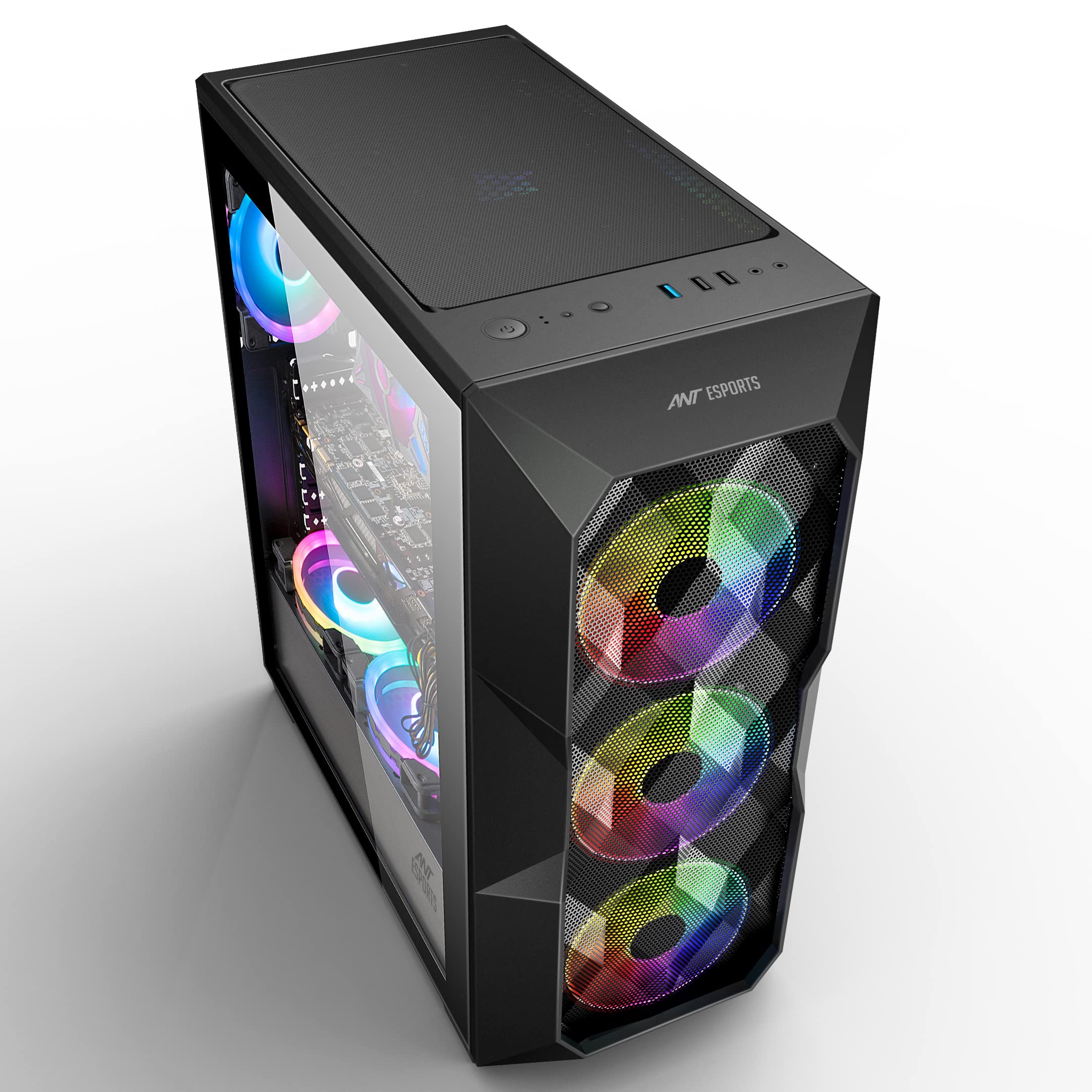 ANT ESPORTS ICE 300 Mesh Mid-Tower Gaming Cabinet (Black)