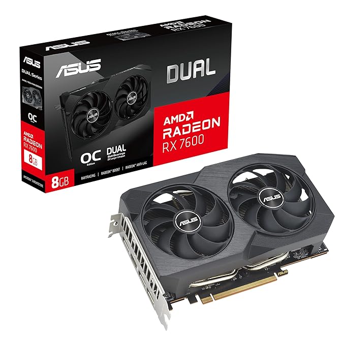 ASUS RX7600 DUAL 8GB Graphic Card