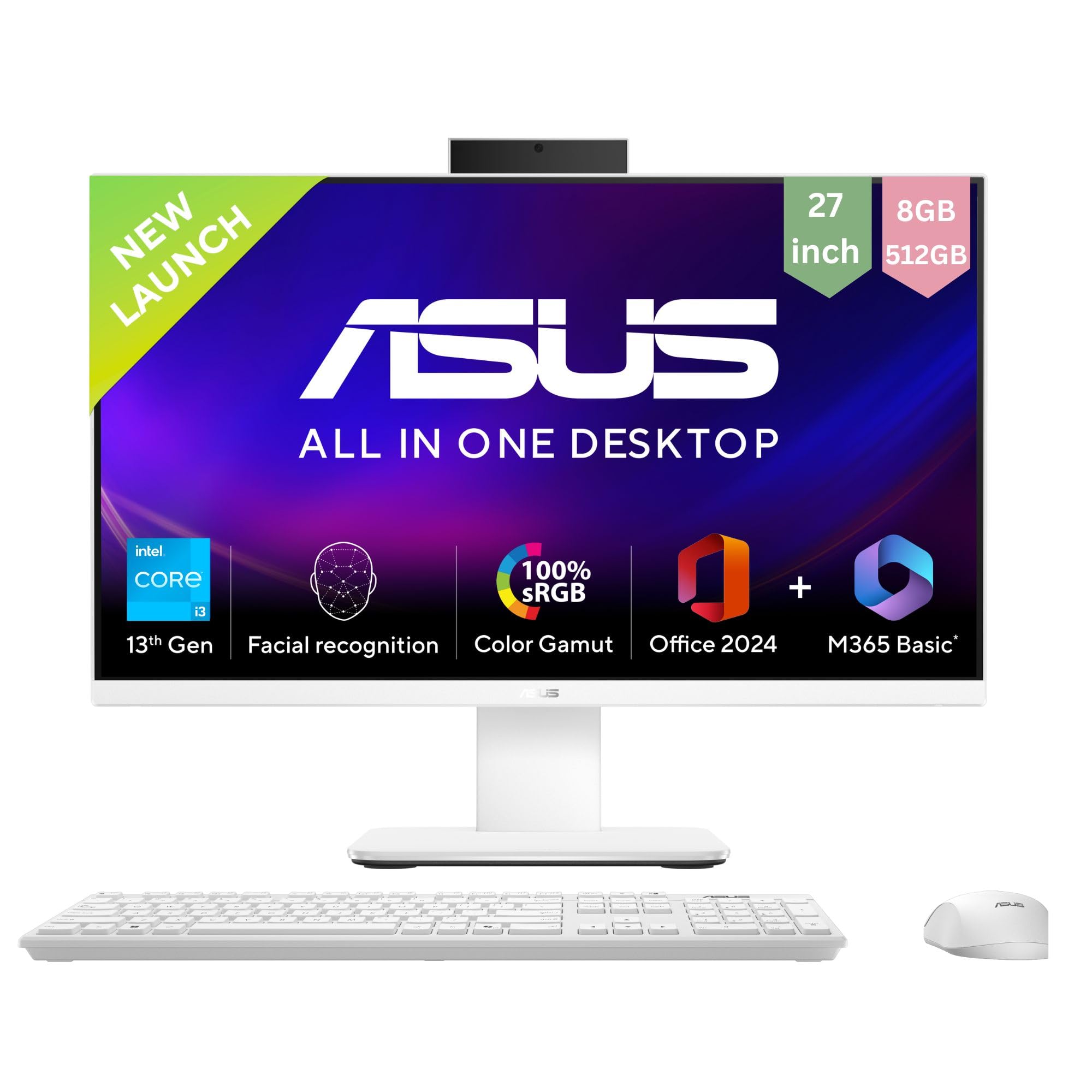 ASUS Vivo All-in-One V470 (V470VAB-KWPE001WS) – Intel Core i3-1315U, 8GB DDR5, 512GB SSD, 27" FHD, Windows 11 Home