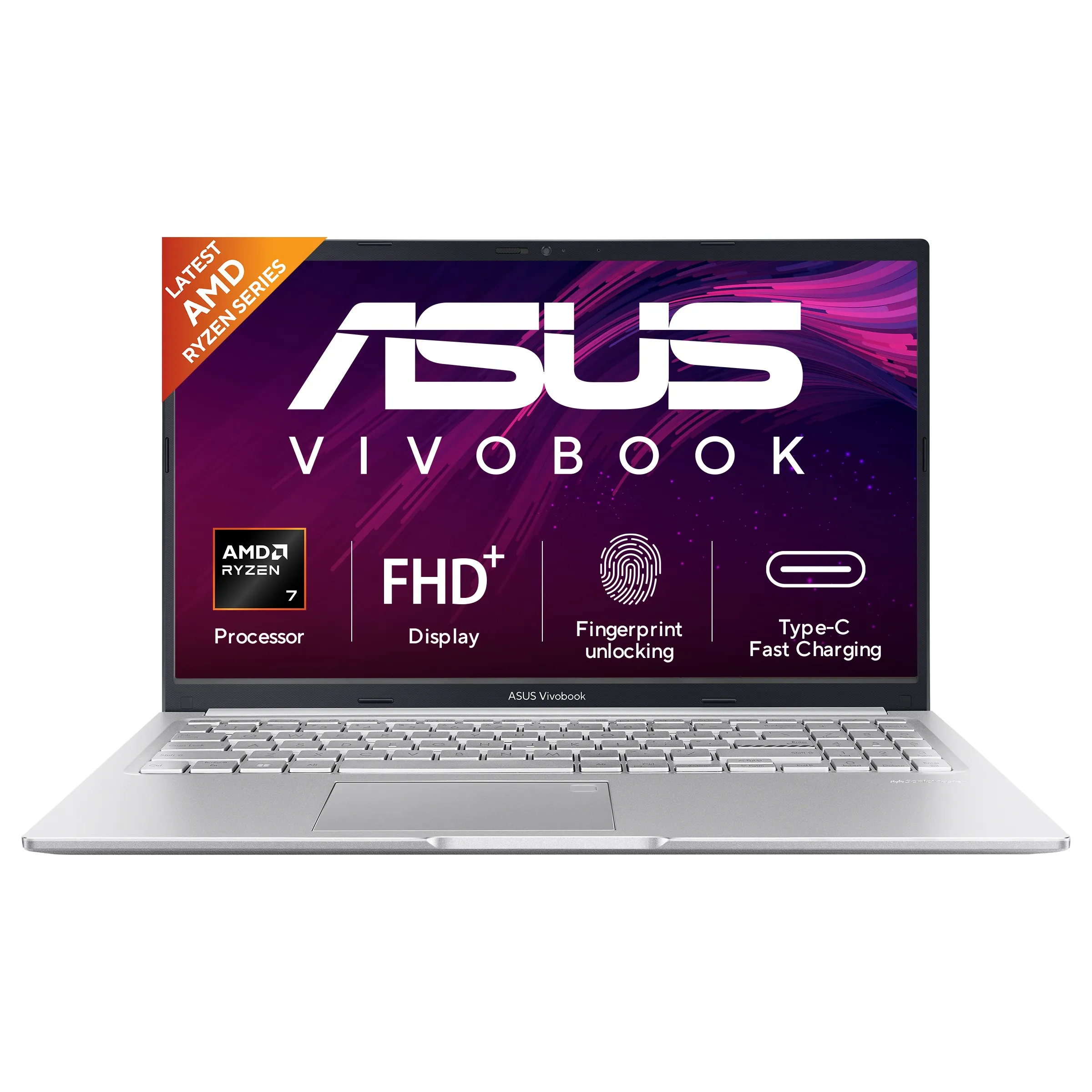 ASUS Vivobook 15 (2026),AMD Ryzen 7 170,Fingerprint Sensor,16GB RAM,512GB SSD,FHD, 15.6",(39.6 cm),Windows 11,M365 Basic(1 Year)* Office 2024, Cool Silver,1.70 kg, M1502NAQ-BQ121WS,Thin & Light Laptop
