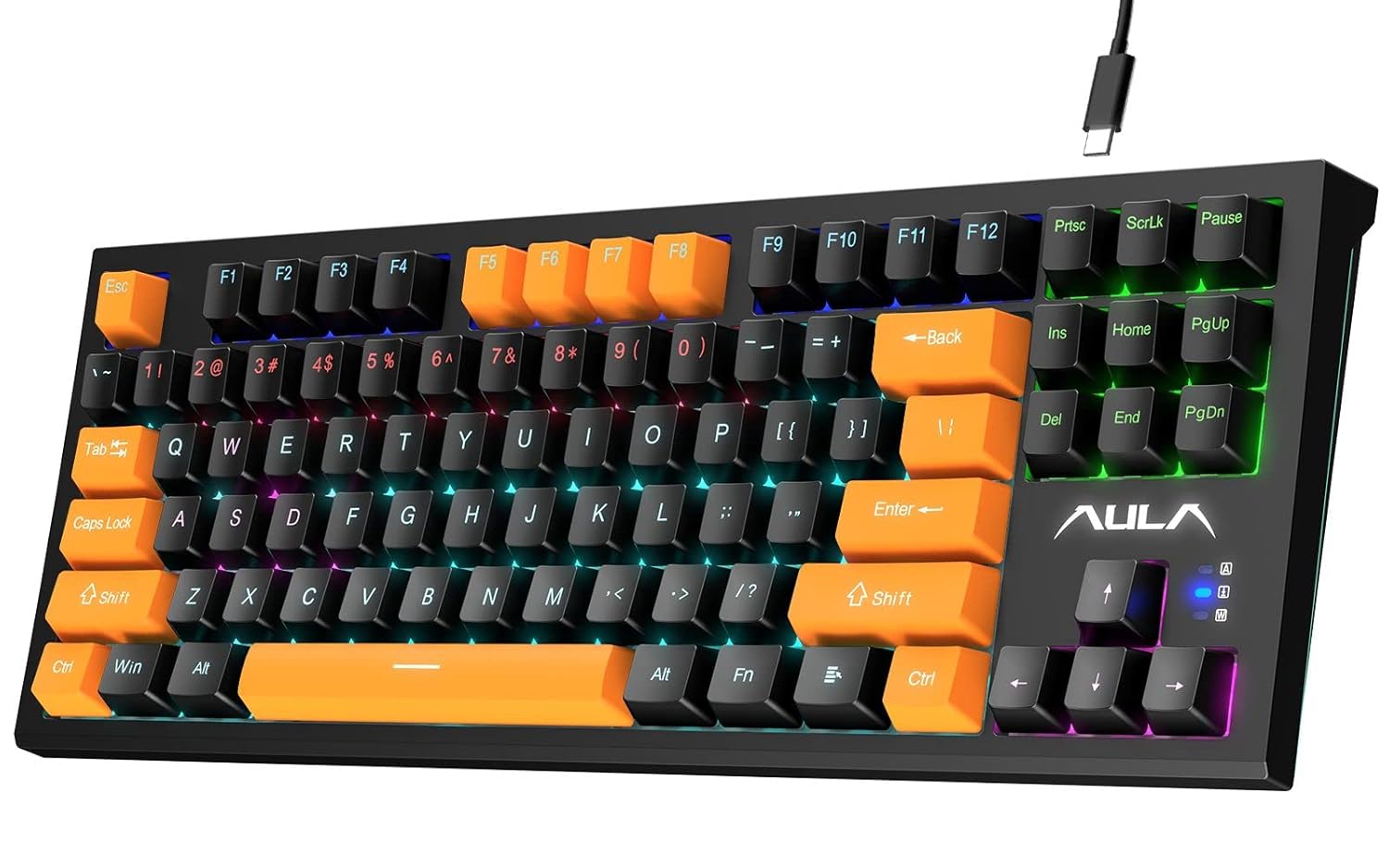 AULA F3032 O+B RED SWITCH KEYBOARD 