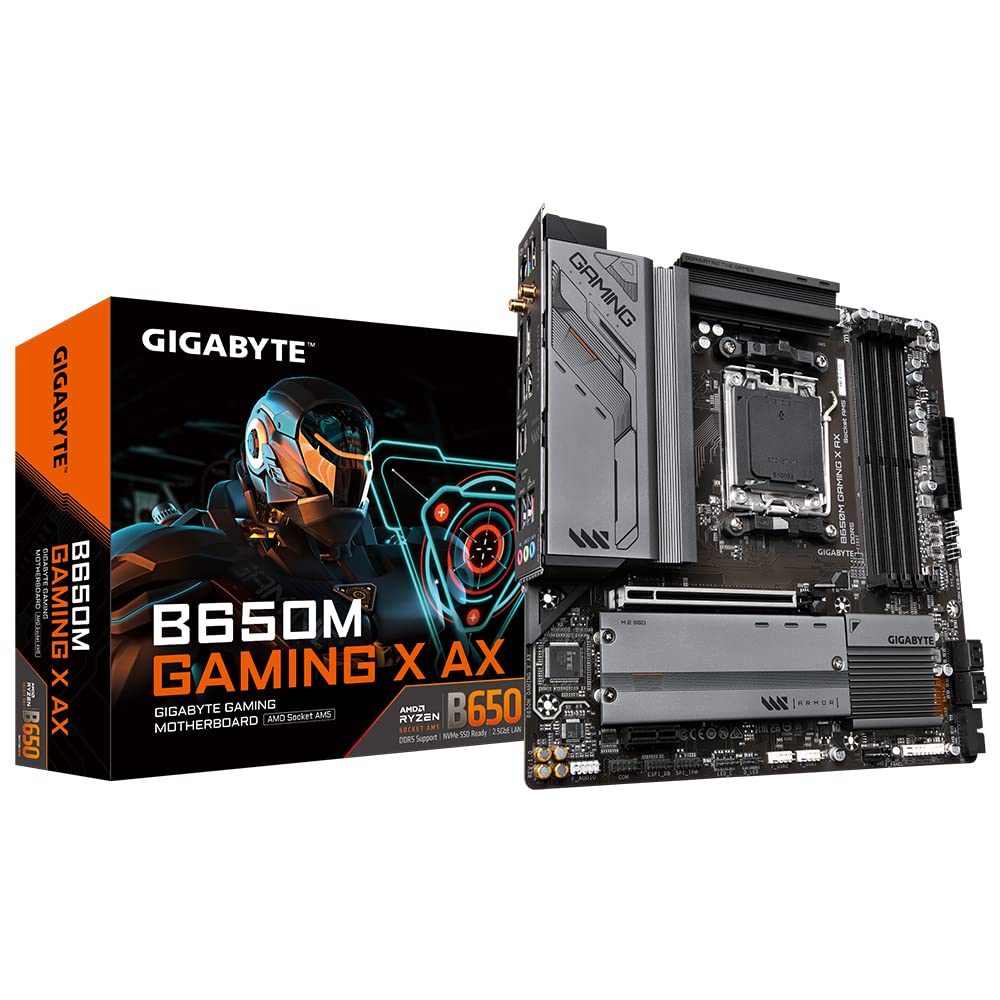 GIGABYTE B650M Gaming X AX, AMD Socket AM5, Dual Channel DDR5, 2*PCIe 4.0, EZ-Latch, Smart Fan 6, Q-Flash Plus, Advanced Thermal Design