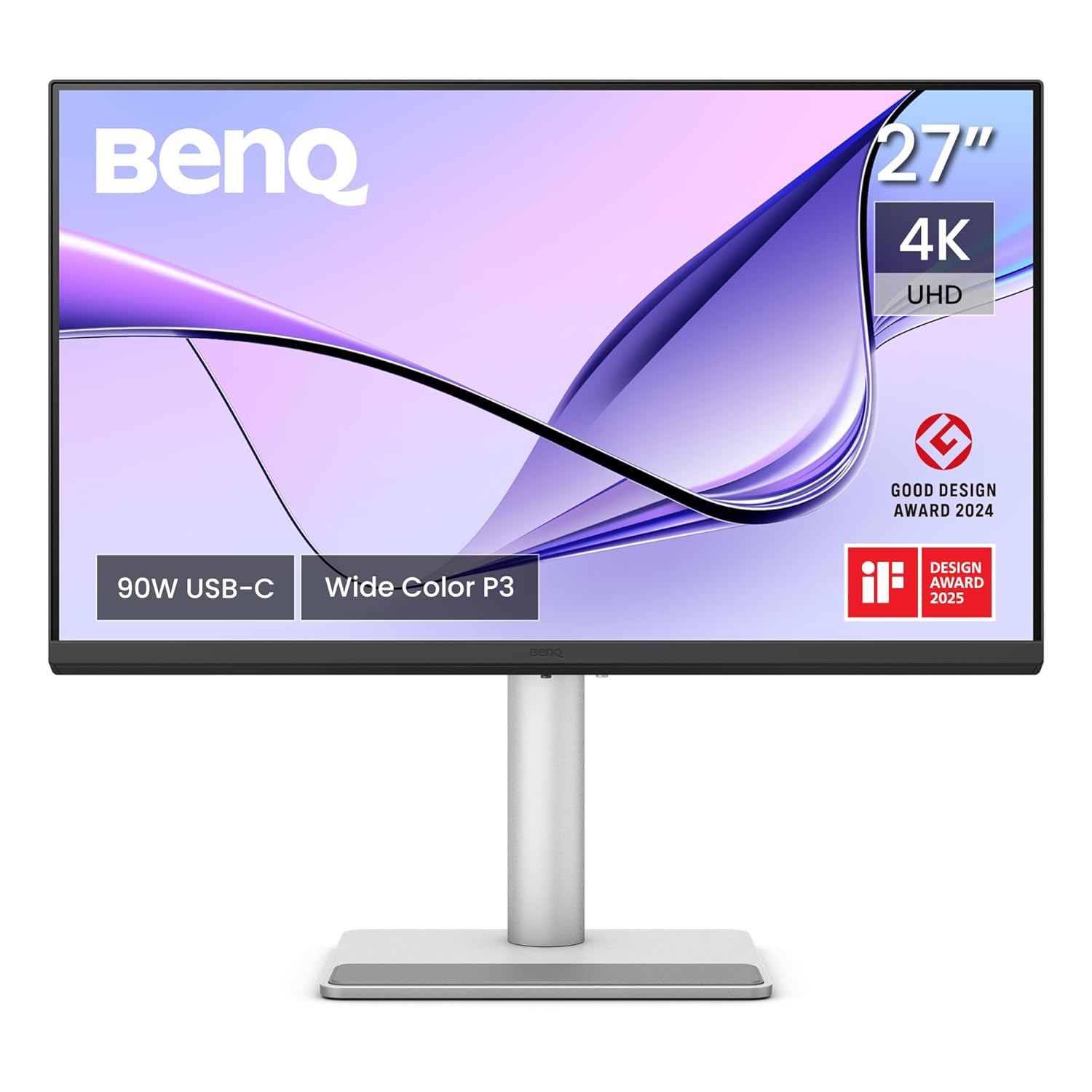 BenQ MA320U, 32Inch (68.58 cm), 4K IPS 3840x2160, 60Hz, Monitor for Mac®,97% P3 Color Gamut,99% sRGB, HDMI, Dual USB-C(90W PD),HAS Stand,Display Pilot2.0, 3WX2 Speakers,Integrated Mac® Controls(Gray)