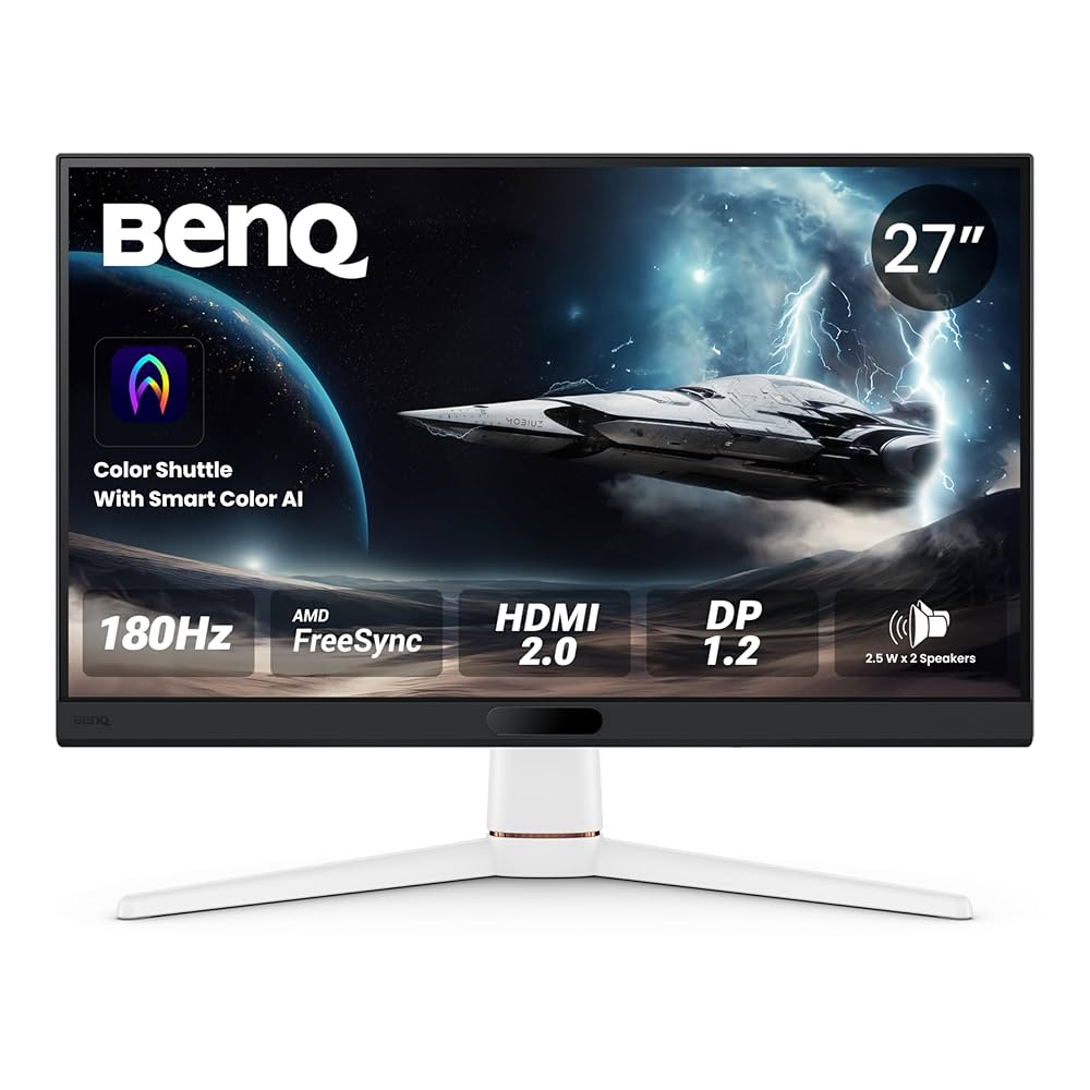 BenQ MOBIUZ EX271 27” FHD 165Hz Gaming Monitor – Smooth, Vibrant, and Immersive (White