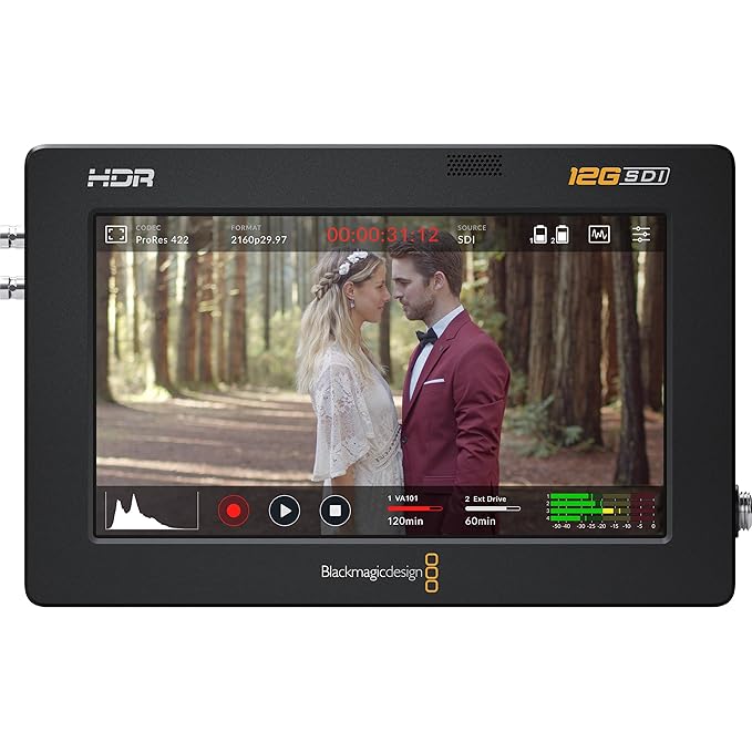 BLACKMAGIC DESIGN VIDEO ASSISST 7" 12G-SDI/HDMI HDR RECORDING MONITOR