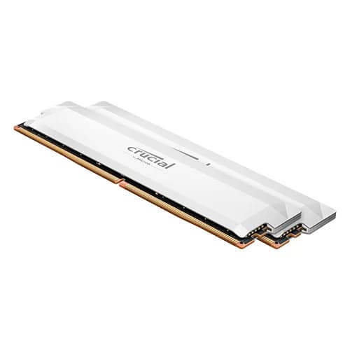 CRUCIAL Pro OC 32GB ( 16GB x 2 ) 6000MHz DDR5 Ram ( White ) ( CL36 )
