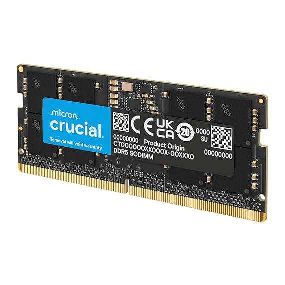 Crucial RAM 16GB DDR5 5600 MHz CL46 (16Gbit) Laptop Memory