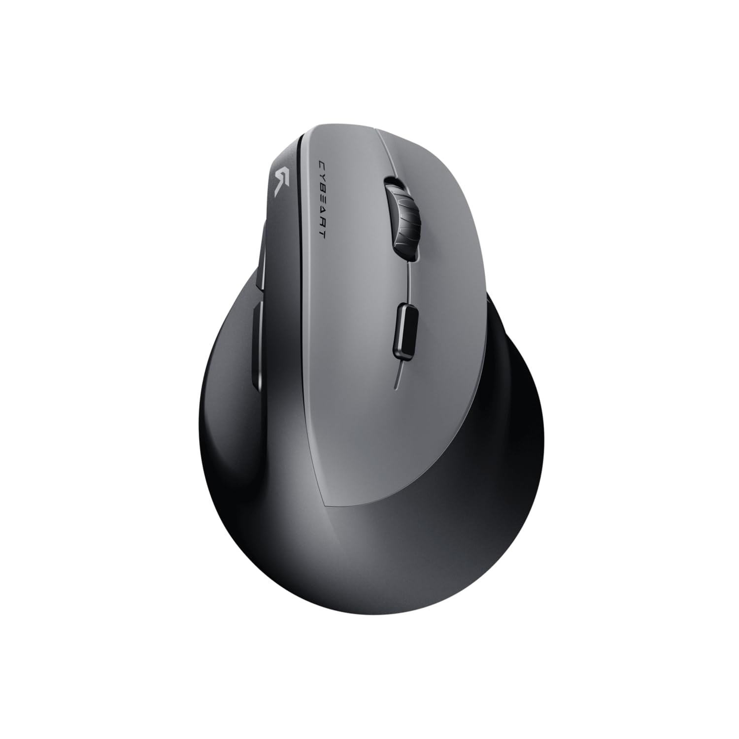 Cybeart | Arcus Wireless Ergonomic Mouse | Dual Mode (2.4 GHz + BT 5.1) | 2400 Adjustable DPI | Silent Switches (3M Clicks) | Connect 3 Devices - Mac & Windows | Comfort Grip Design (Black)