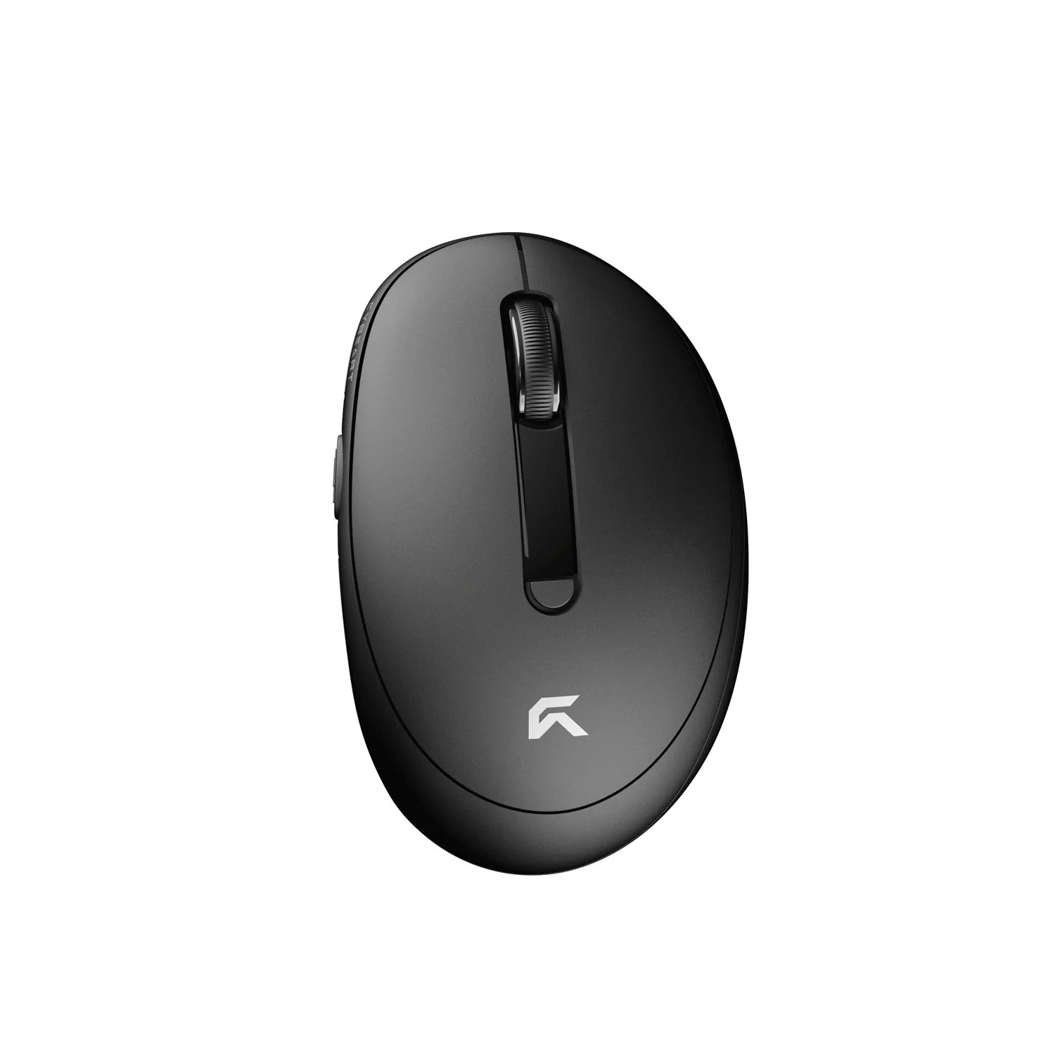 Cybeart | Pocket Wireless Ergonomic Mouse | Dual Mode (2.4 GHz + BT 5.1) | 2400 Adjustable DPI | Silent Switches (3M Clicks) | Connect 3 Devices - Mac & Windows | Compact Travel Design (Black)
