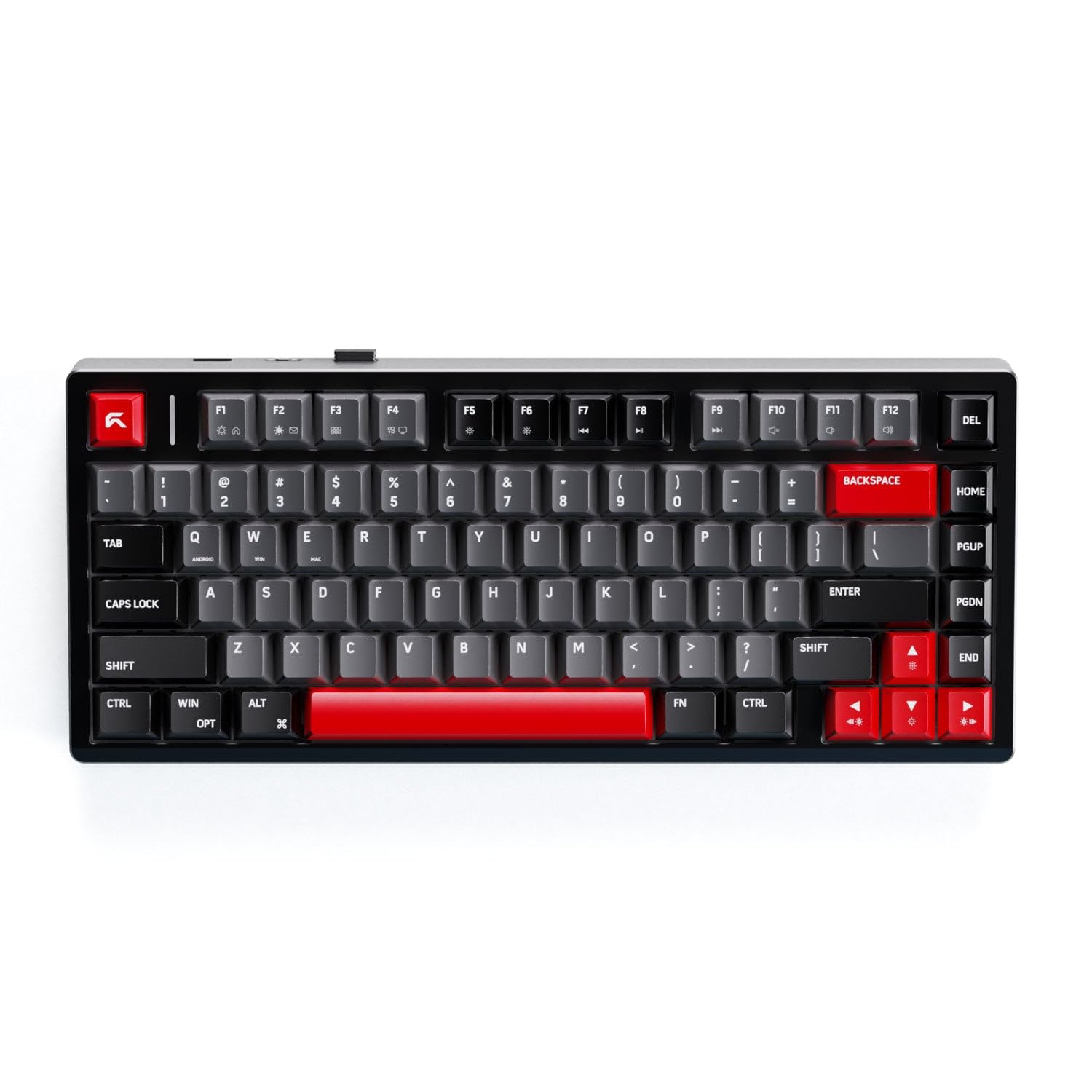CYBEART X75 Rhino Wireless Mechanical Keyboard, CNC Aluminum Frame, 81 Keys, Tri-Mode Bluetooth 5.1/2.4GHz/Wired, Hot-Swappable, RGB Backlit, PBT Keycaps, 8000mAh Battery