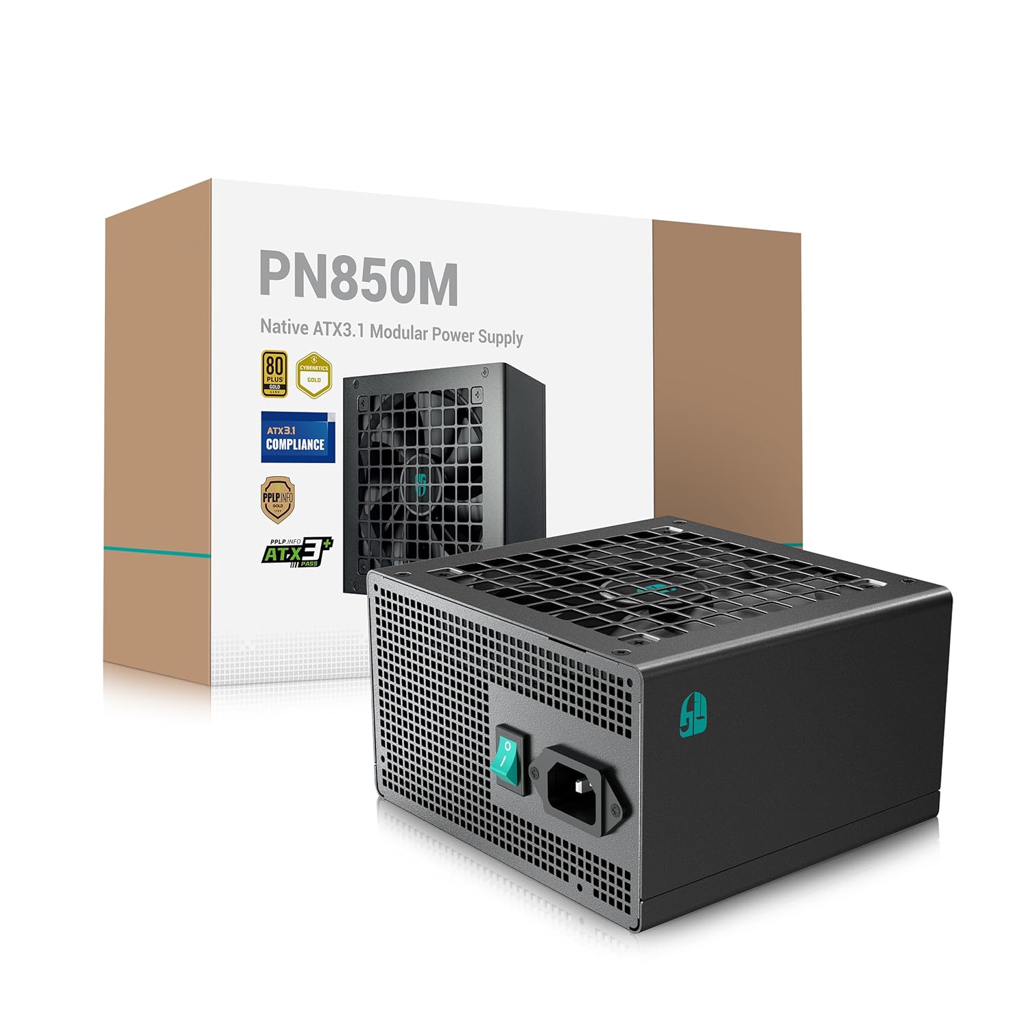 Deepcool PN850M 850W 80+ Gold ATX 3.1 Fully Modular Power Supply 850 Watts Computer PSU with 4 SATA Cables (Black)