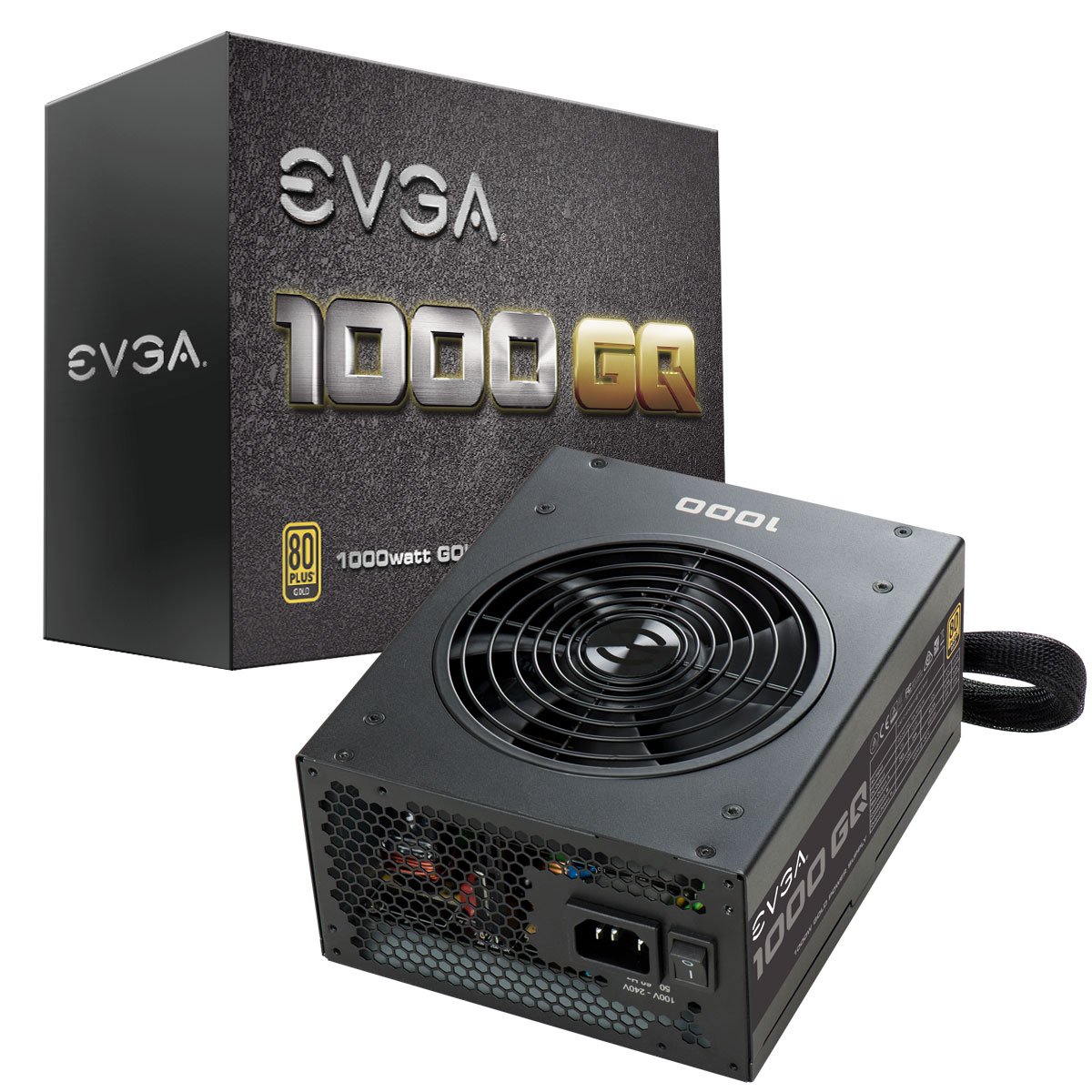 EVGA 1000 GQ, 80+ Gold 1000W, Semi Modular, EVGA ECO Mode, Power Supply
