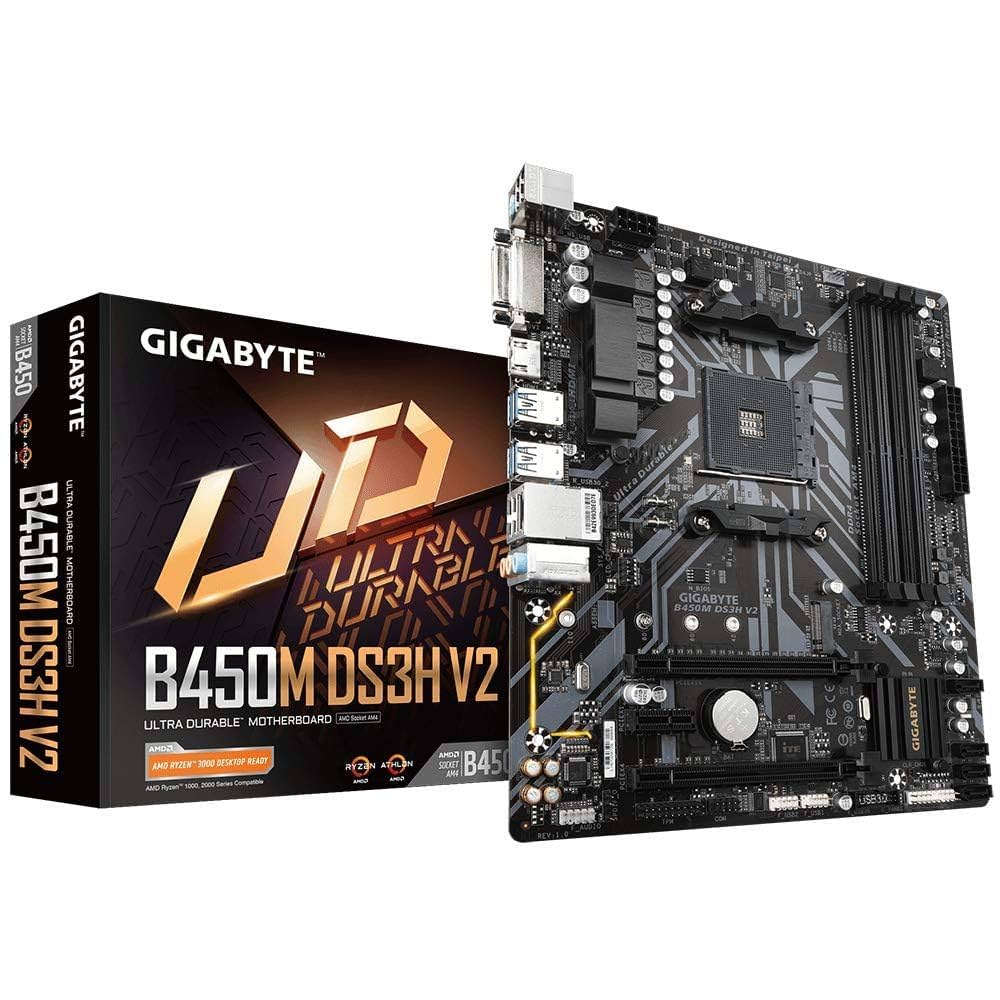 Gigabyte B450M DS3H V3 DDR4 M-ATX Motherboard