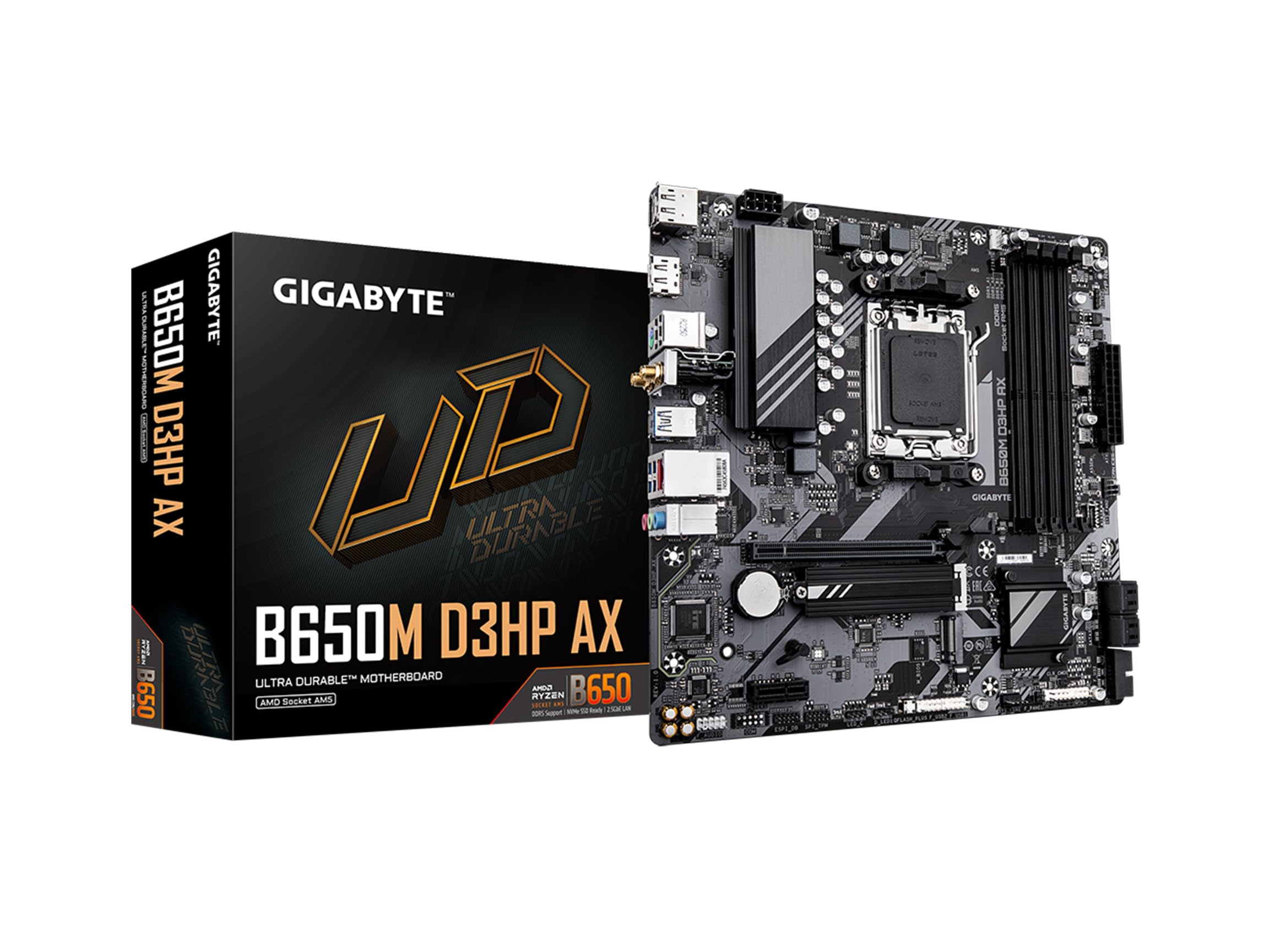 GIGABYTE B650M D3HP AX AM5 LGA 1718 AMD B650 M-ATX DDR5 Motherboard