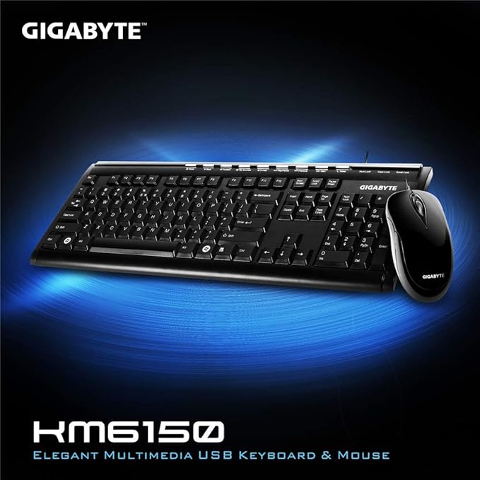 Gigabyte Gk-Km6150 Multi-Media Keyboard with Mouse (Black), USB
