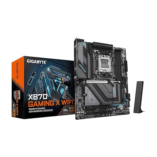 GIGABYTE X870 Gaming X WIFI7 AMD AM5 LGA 1718 Motherboard, ATX, DDR5, 3X M.2, PCIe 5.0, USB4, WIFI7, 2.5GbE LAN, EZ-Latch, 3-Year Warranty