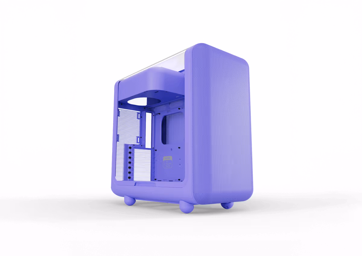 Hyte X50 E-ATX Mid Tower Tempered Glass Modern Performance Taro Milk PC Cabinet 