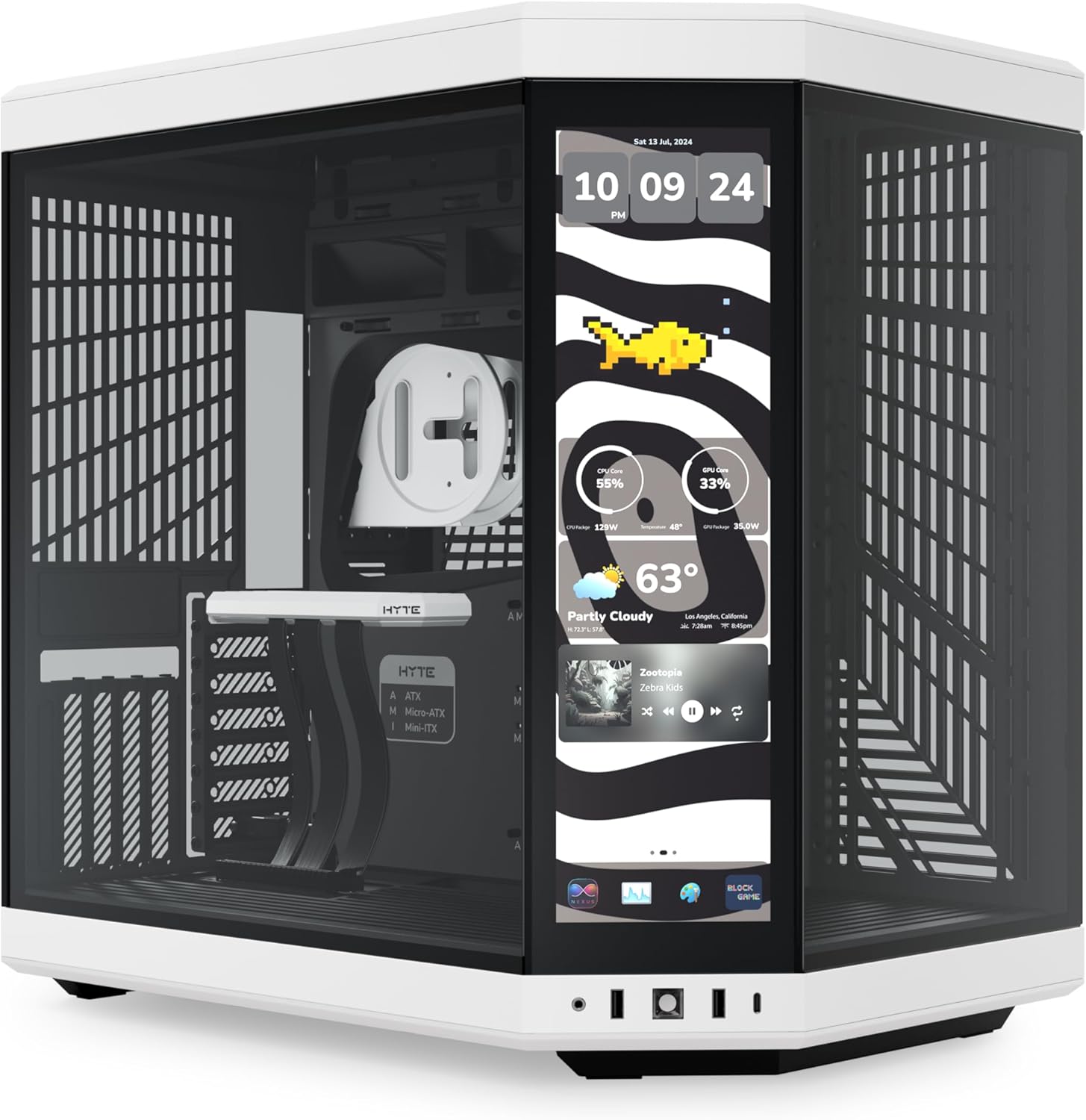 Hyte Y70 Touch Infinite Dual Chamber ATX Mid Tower Modern Aesthetic Case