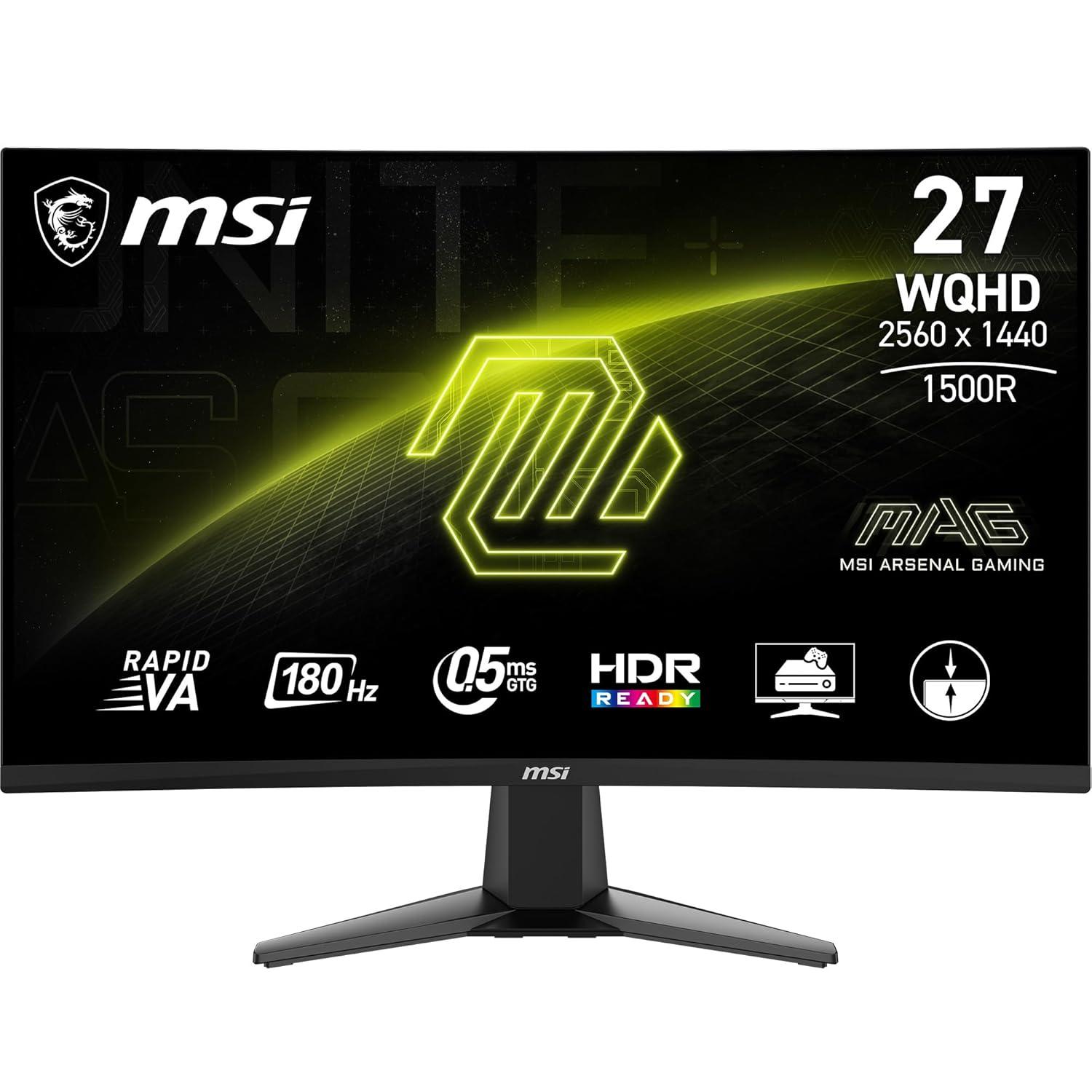 MSI MAG 27CQ6F 27 Inch 2K WQHD Curved Gaming Monitor 