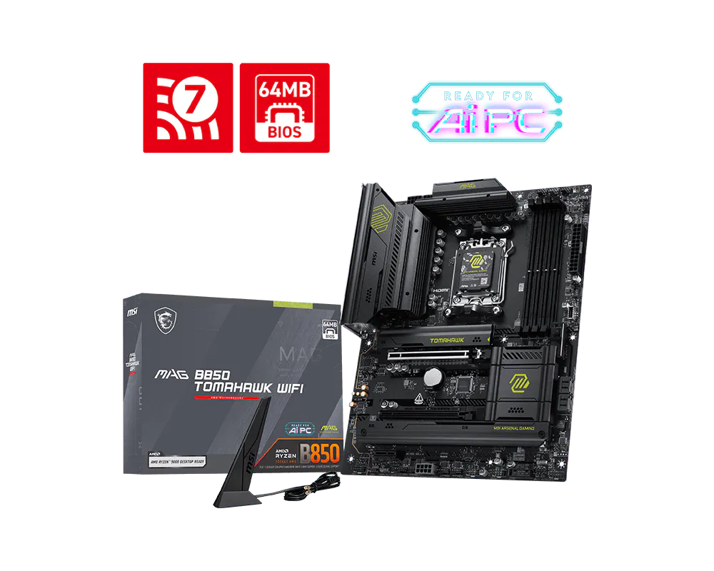 MSI MAG B850 Tomahawk WiFi7 ATX Motherboard