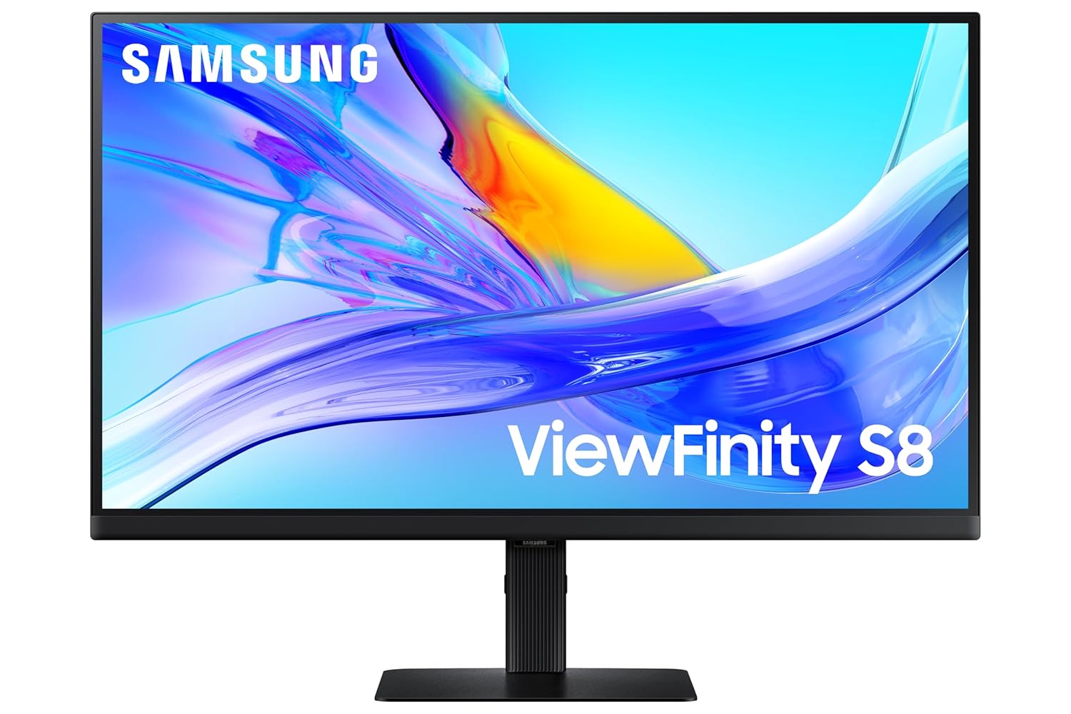 Samsung 27"(68.47cm) 4K ViewFinity S8 Monitor|UHD 3840 x 2160|IPS|Type-C 90W|SRGB 99%|LAN Port|Inbuilt KVM Switch|350nits|PIP|PBP|HDR10|Easy Setup Stand|HAS Pivot Adjust|Eye Care|LS27D804UAWXXL|Black