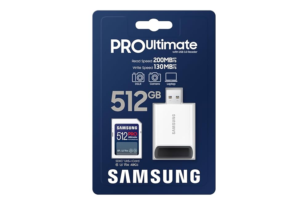 SAMSUNG FLASH STORAGE DEVICE PRO Ultimate 512GB microSD Card(Storage/SSD) 