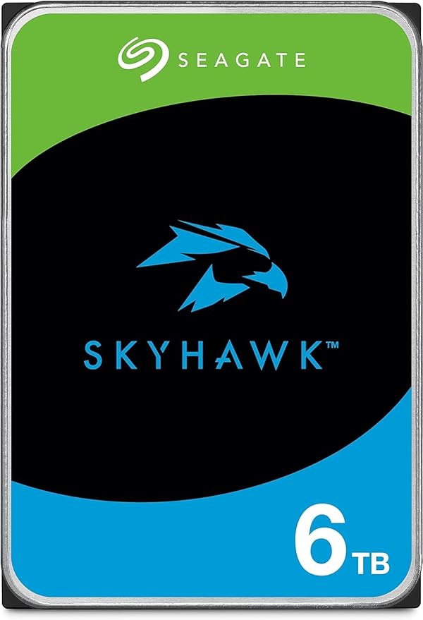 Seagate Skyhawk 6 TB Surveillance Internal Hard Drive HDD – 3.5 Inch Security Camera System with Drive Health Management, with 3 yr Rescue Data Recovery Services