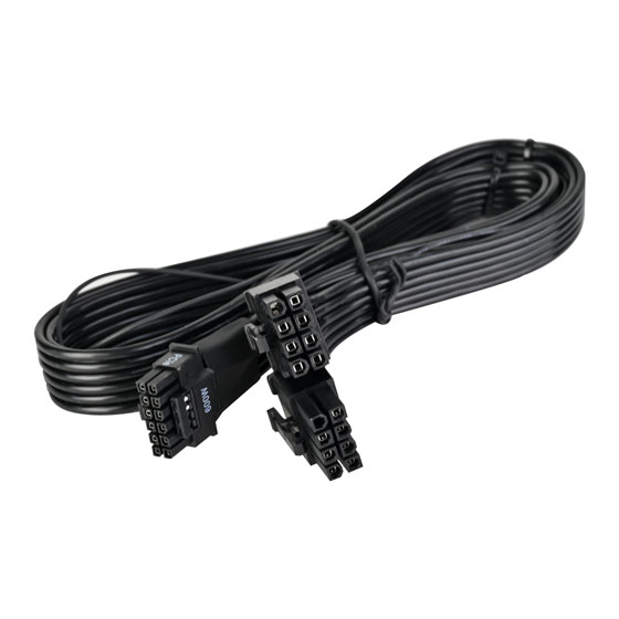 SilverStone PP14-EPS Dual EPS 8-Pin (PSU) to 12+4-Pin Power Adapter Cable