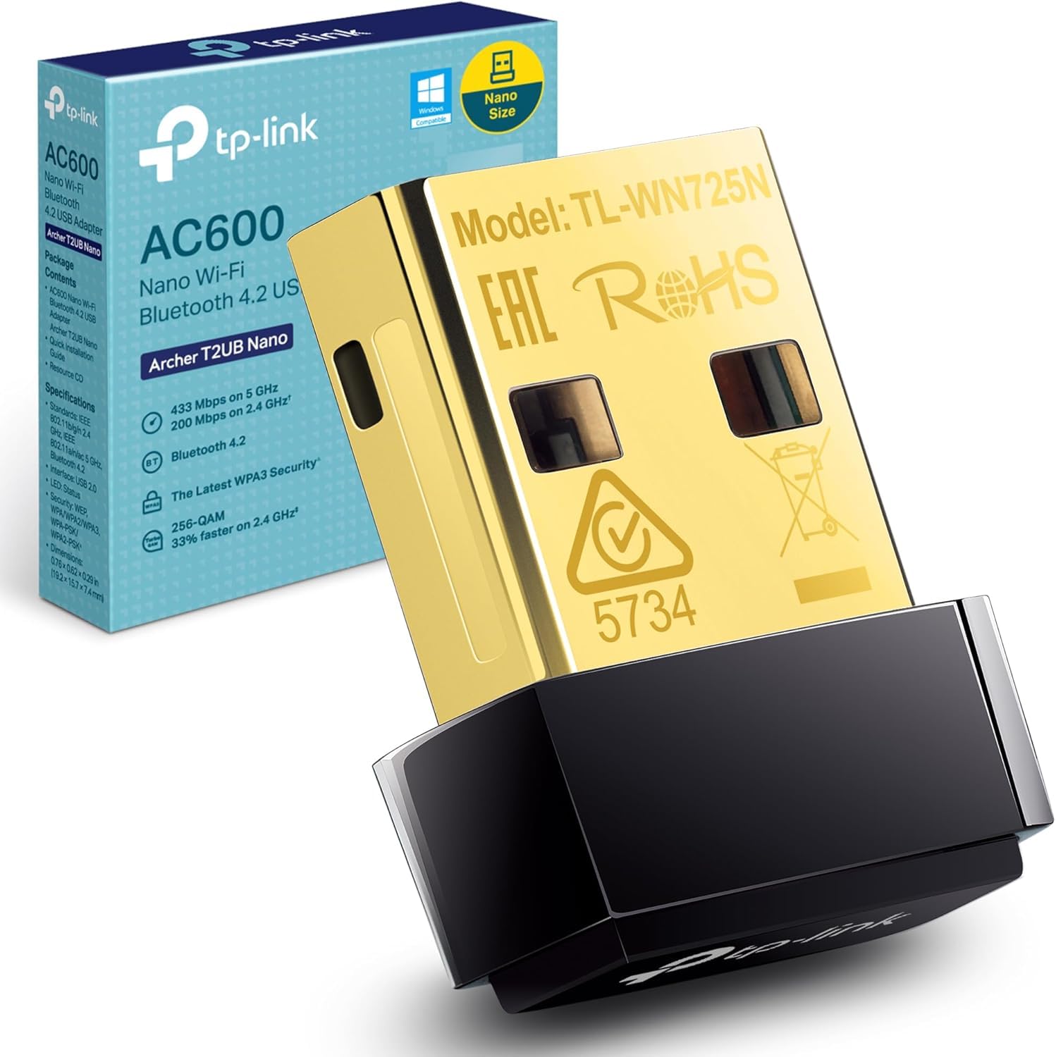 TP-Link Archer T2UB Nano – AC600 Nano Wireless Dual Band USB Adapter