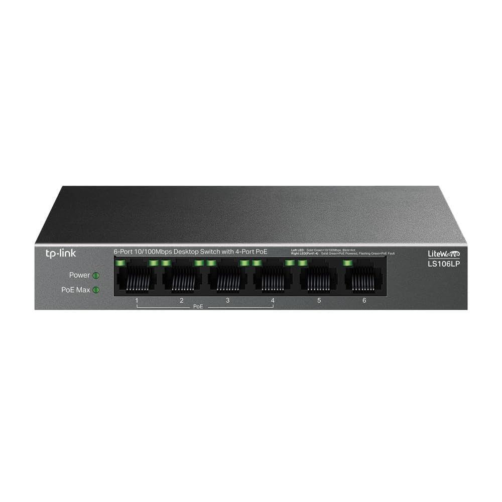 TP LINK LS106LP 6PORT POE SWITCH