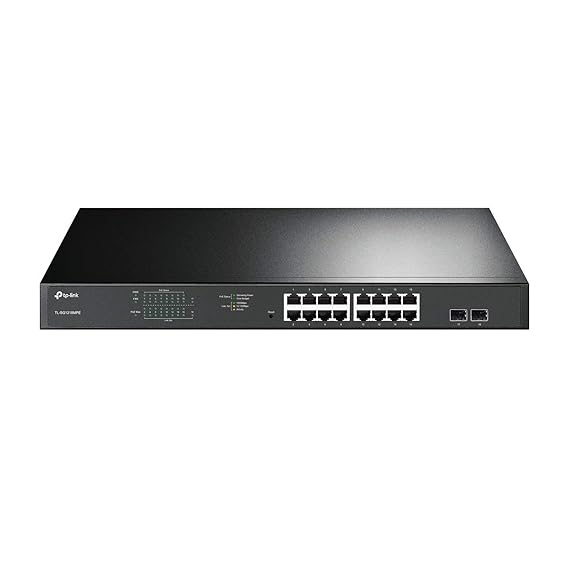 TP-Link TL-SG1218MPE 16 Port Gigabit Switch Easy Smart Managed 16 PoE+ @250W, 2 non-PoE ports, 2 combo SFP slots 3 Year Manufacturer Warranty QoS, Vlan, IGMP & LAG, Free Expert Help