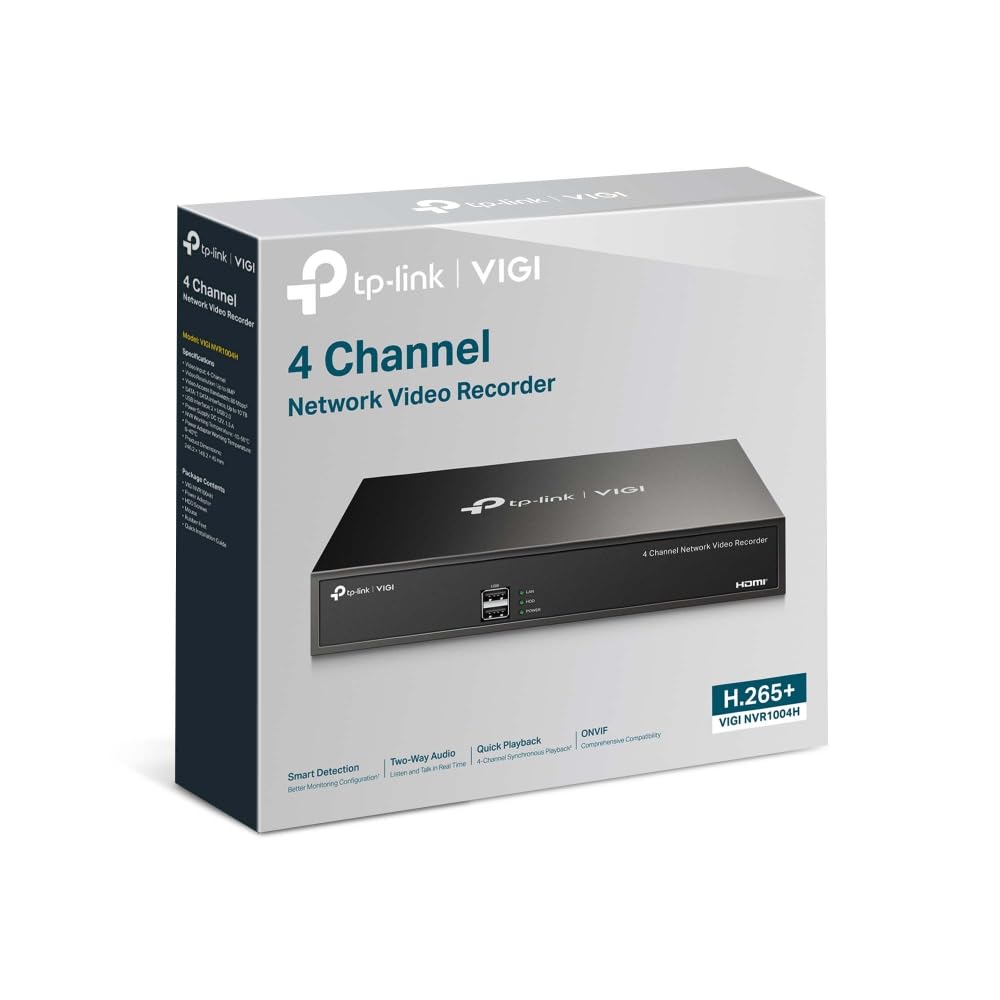 TP-Link VIGI NVR1004H 4CH Network Video Recorder (NVR)