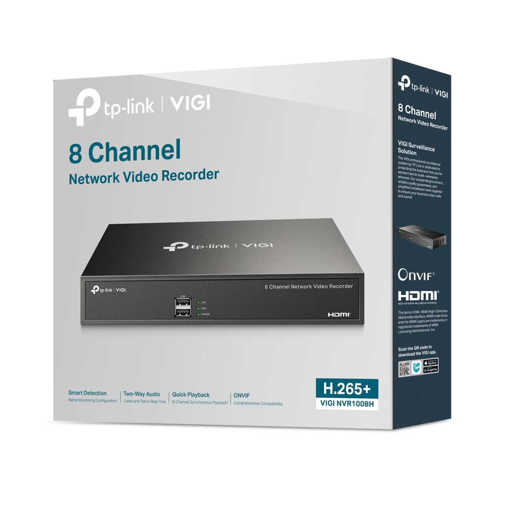 TP-Link VIGI NVR1008H VIGI 8 Channel Network Video Recorder