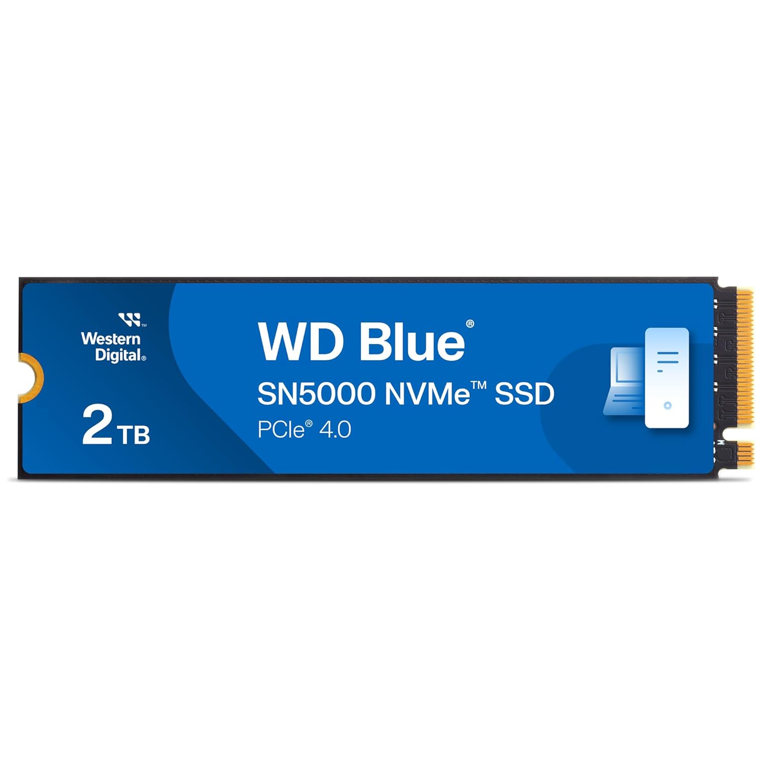 Western Digital WD Blue SN5000 NVMe 2TB, Upto 5150MB/s R, 4850MB/s W, 5Y Warranty, PCIe Gen 4 NVMe M.2 (2280), Gaming Storage, Internal Solid State Drive (SSD) (WDS200T4B0E)